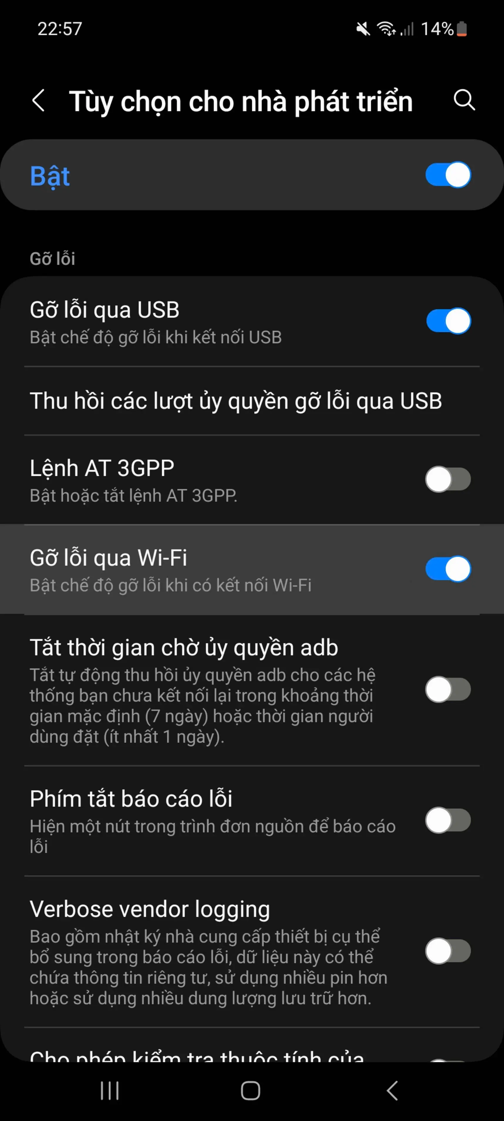 Gỡ lỗi qua Wifi